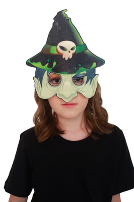 Фото Маска на Хэллоуин страшная ведьма колдун