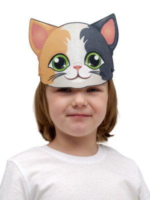 Фото Карнавальная маска котик детская