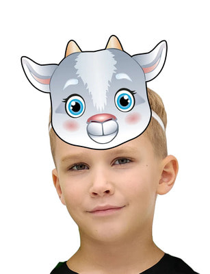 Фото Карнавальная маска козленок детская