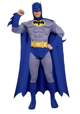 Фото Костюм Бэтмен с мускулами синий взрослый