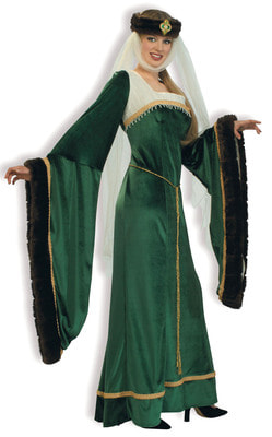 Костюм Королева эпохи возрождения deluxe (зеленая) взрослый f59782 ...