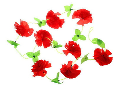 Фото Гавайская гирлянда Цветы красная
