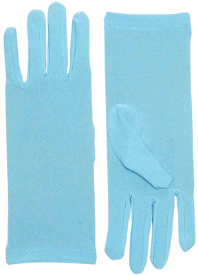 Фото Короткие голубые перчатки взрослые