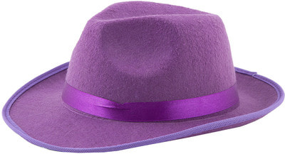 Фото Гангстерская шляпа фиолетовая взрослая