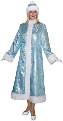 Костюм Снегурочки взрослый парча-жаккард Фото Фото Костюм Снегурочки взрослый парча-жаккард