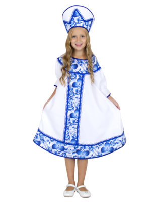 Костюм Гжель для девочки детский Фото Фото Костюм Гжель для девочки детский
