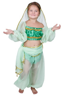 Фото Костюм Восточная красавица зеленый детский