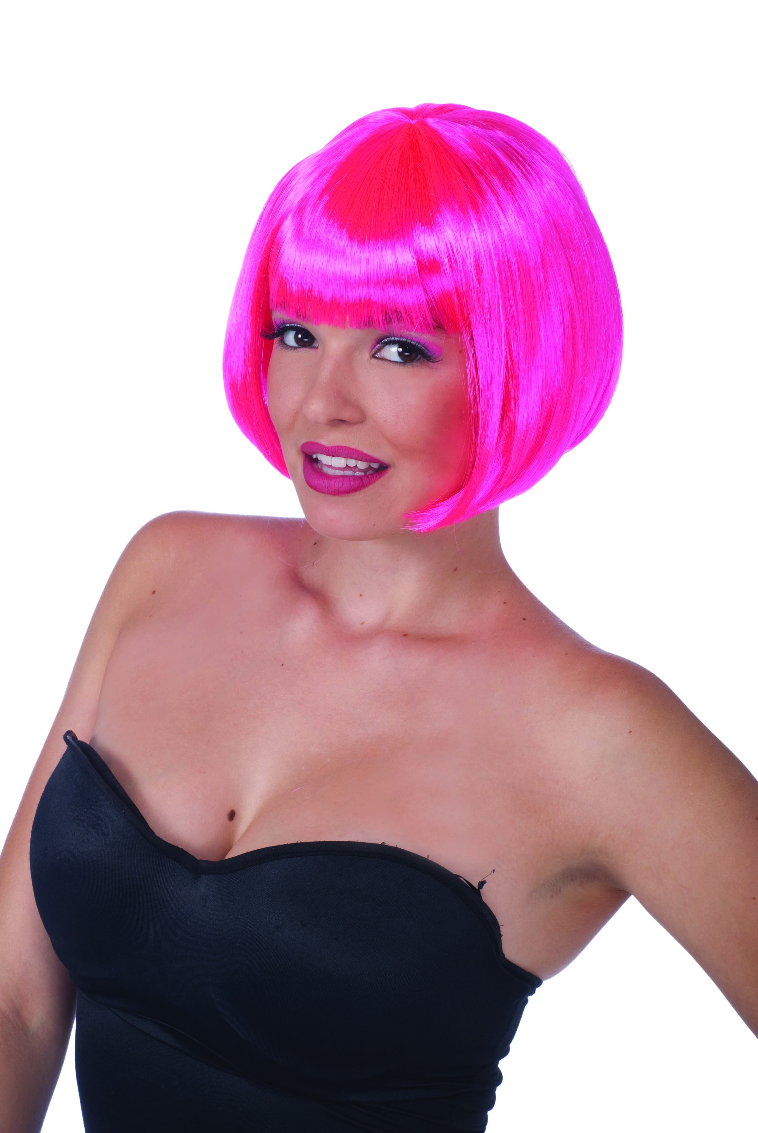 Купить парик в воронеже. Pink Wig Bob. Парик. Розовый парик. Ярко-розовый парик.