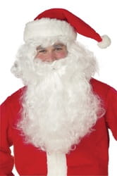 Фото Пышный парик и борода Санта Клауса взрослый