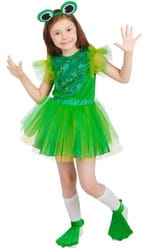 Фото Карнавальный костюм детский Лягушка девочка зелёный