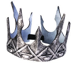 Фото Корона королевская на резинке серебряная