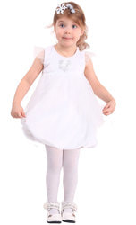 Фото Костюм Снежинка в платье белая детский