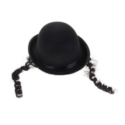 Фото Карнавальная шляпа с локонами черная