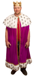 Фото Карнавальный костюм взрослый Королевская мантия малиновый