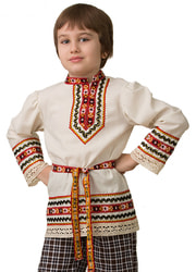 Фото Рубашка вышиванка славянская детская