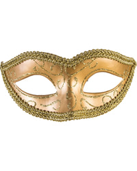 Фото Венецианская маска на резинке золото Forum