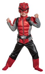 Фото Костюм Красный рейнджер с мускулами для мальчика
