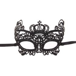 Фото Карнавальная маска Экзотика, ажурная, черная