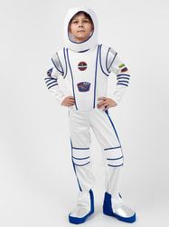 Фото Костюм космонавта для мальчика белый с шлемом детский