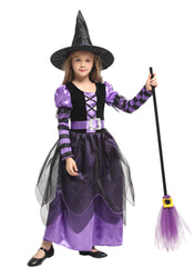 Фото Костюм Ведьмочки в фиолетовом детский для девочки