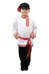 Фото Рубаха косоворотка детская для мальчика белая