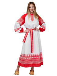 Фото Русское народное платье женское Покосная рубаха взрослая