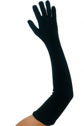 Фото Длинные черные перчатки женские высокие карнавальные