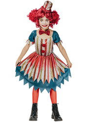 Фото Карнавальный костюм клоунессы для девочки на Хэллоуин