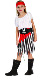 Фото Карнавальный пиратский костюм для девочки детский Пиратка