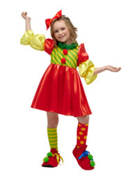 Фото Карнавальный костюм клоунессы для девочки детский