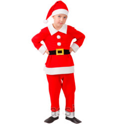 Фото Карнавальный костюм детский Санта Клаус новогодний для мальчика