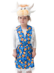 Фото Карнавальный костюм коровы для девочки детский