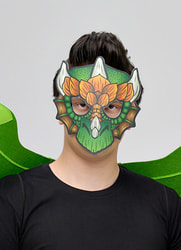Фото Новогодняя маска дракона взрослая карнавальная