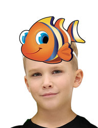 Фото Карнавальная маска рыбка детская