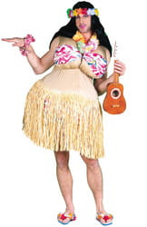 Фото Костюм Гавайская танцовщица с формами взрослый
