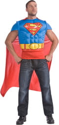 Фото Костюм Супермен в футболке с мускулами взрослый