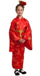 Фото Карнавальный костюм детский Японка красный