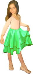 Фото Юбка танцевальная зеленая детский