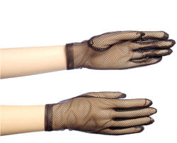 Фото Перчатки сетка черные взрослые
