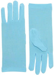 Фото Короткие голубые перчатки взрослые