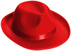 Фото Гангстерская шляпа красная взрослая