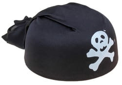 Фото Бандана-шляпа пирата Череп (чёрная)