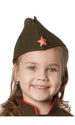 Фото Пилотка детская с красной звездочкой