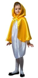 Фото Плащ желтый короткий с капюшоном детский