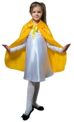 Фото Плащ желтый длинный с воротником детский