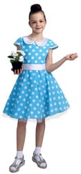 Фото Платье стиляги голубое детское