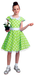Фото Платье стиляги салатовое детское