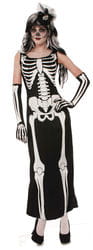 Фото Костюм Девушка скелет в длинном платье взрослый