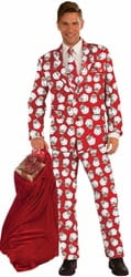 Фото Костюм Модный Санта в красном взрослый